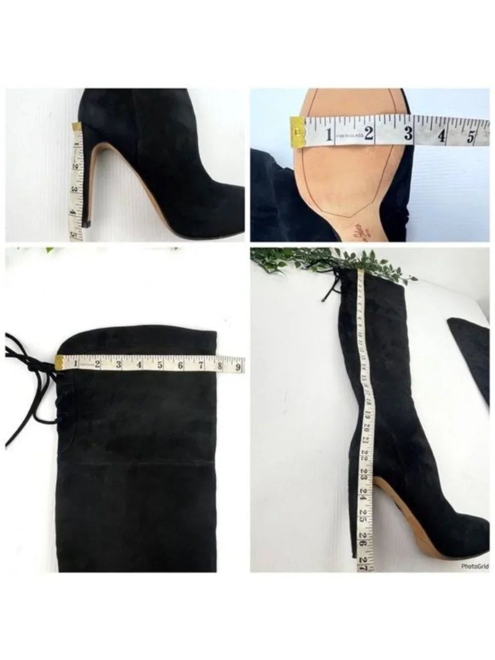 SAM EDELMAN Kayla Over the Knee heeled Suede Black Boot 8